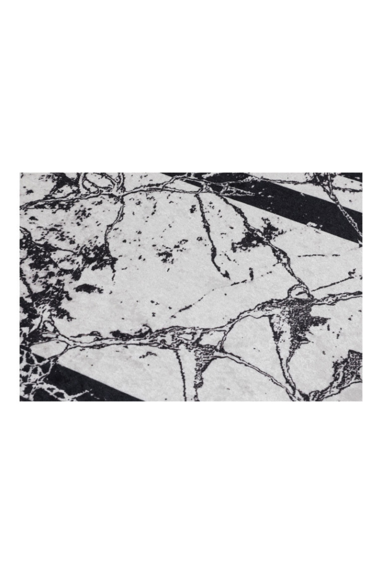 Ensemble de tapis de bain (2 pièces) - Noir et blanc