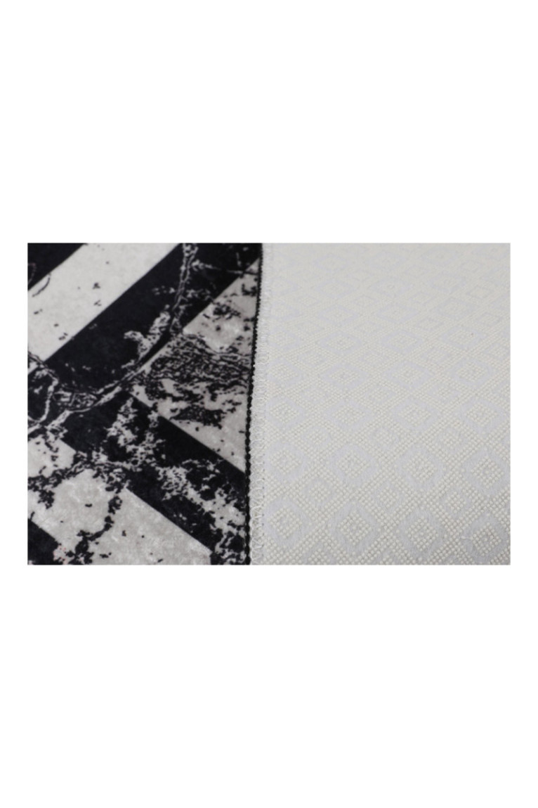 Ensemble de tapis de bain (2 pièces) - Noir et blanc