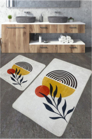 Ensemble de tapis de bain (2 pièces) - Multicolore