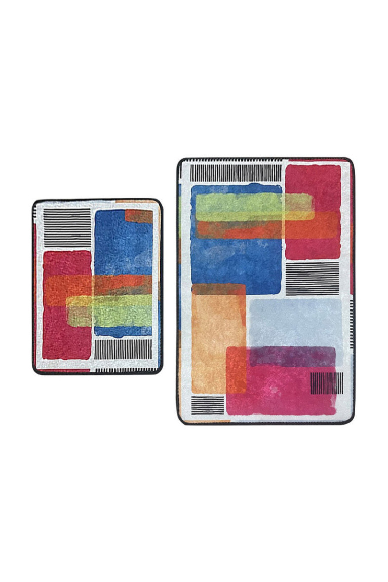 Ensemble de tapis de bain (2 pièces) - Multicolore