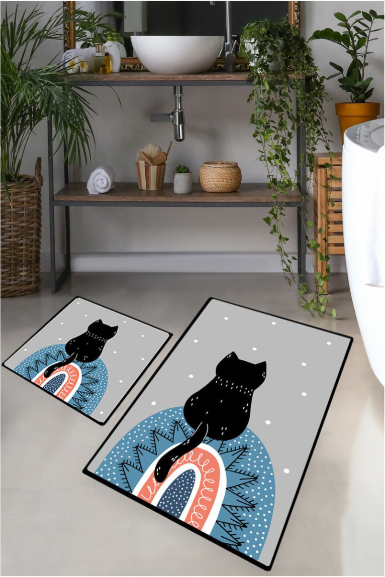 Ensemble de tapis de bain (2 pièces) - Multicolore