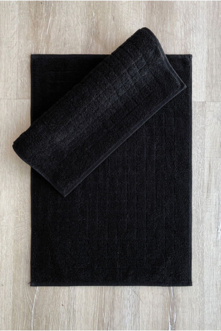 Ensemble de tapis de bain (2 pièces) - Noir