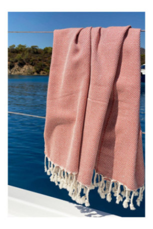 Fouta - Tuile rouge - 95x190cm