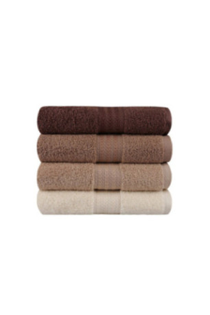 Ensemble de serviettes de toilette (4 pièces) - Crème beige marron