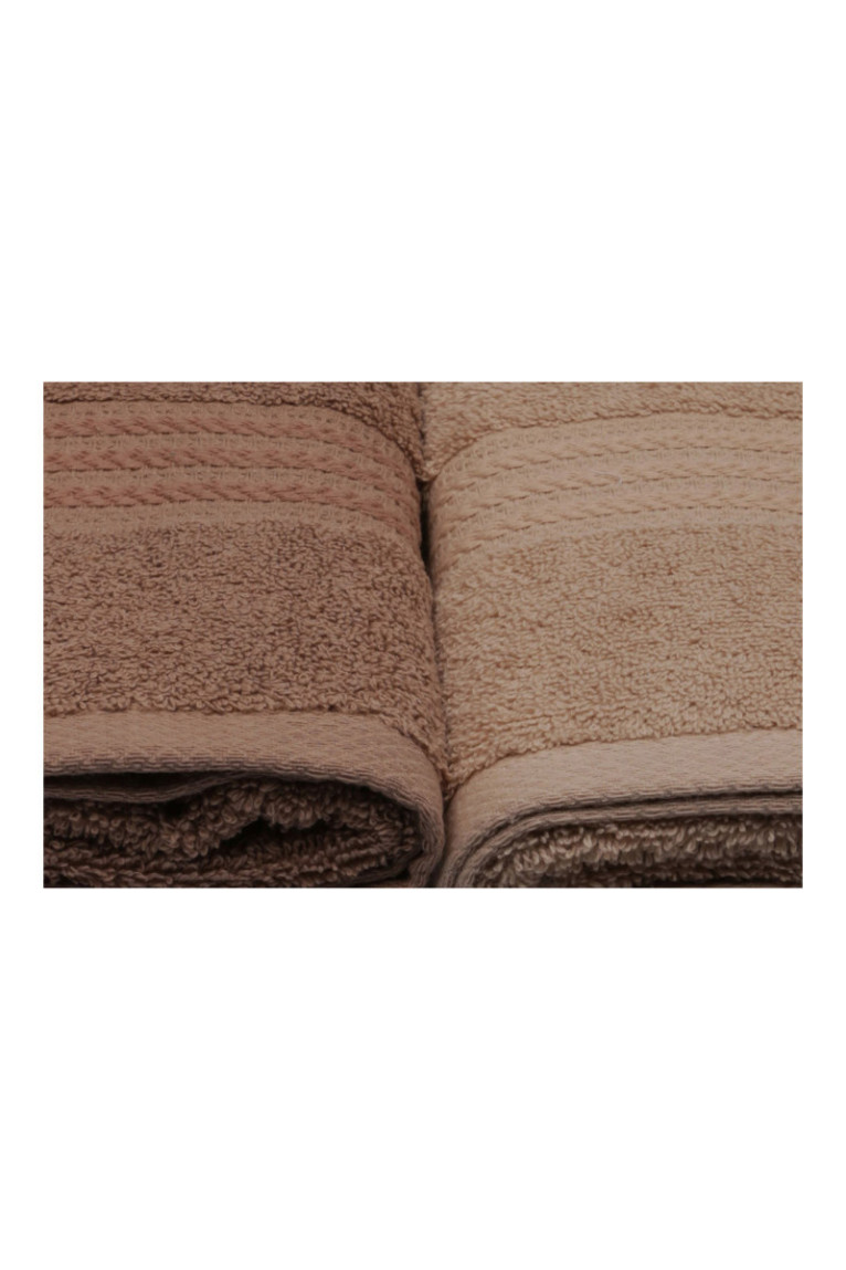 Ensemble de serviettes de toilette (4 pièces) - Crème beige marron