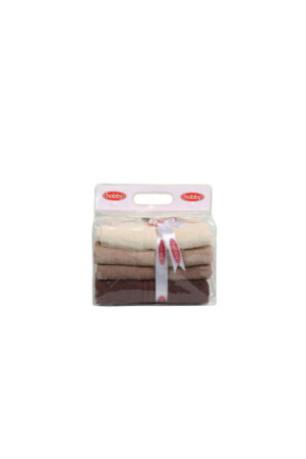 Ensemble de serviettes de toilette (4 pièces) - Crème beige marron