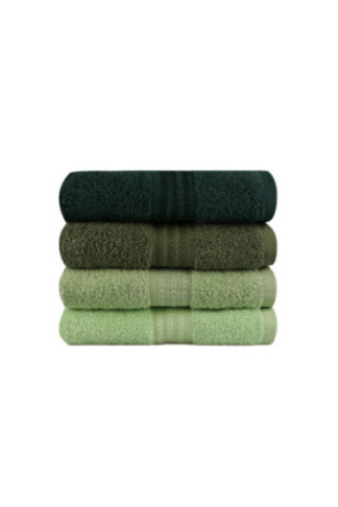 Ensemble de serviettes de toilette (4 pièces) - Vert clair Vert olive Vert Vert foncé