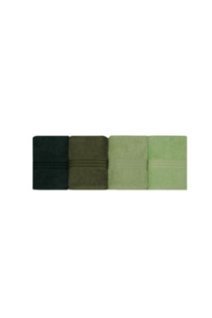 Ensemble de serviettes de toilette (4 pièces) - Vert clair Vert olive Vert Vert foncé