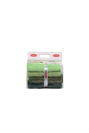 Ensemble de serviettes de toilette (4 pièces) - Vert clair Vert olive Vert Vert foncé