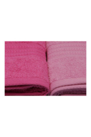Ensemble de serviettes de toilette (4 pièces) - Rose clair. rose poudré. fuchsia