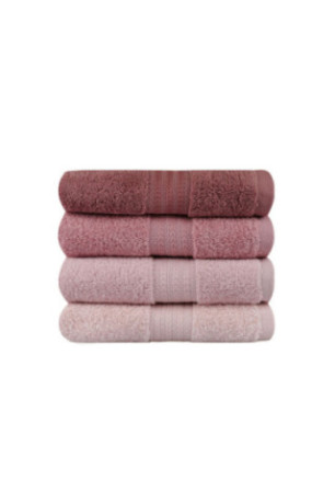 Ensemble de serviettes de toilette (4 pièces) - Poudre rose clair Crème rose poudré