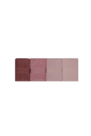 Ensemble de serviettes de toilette (4 pièces) - Poudre rose clair Crème rose poudré
