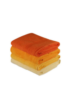 Ensemble de serviettes de bain (4 pièces) - Jaune clair. jaune. orange pâle. orange
