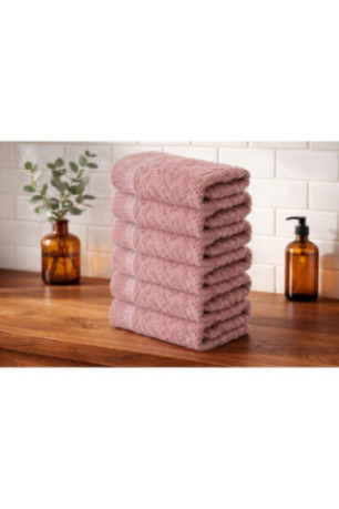 Ensemble de serviettes de toilette (6 pièces) - Rose poudré