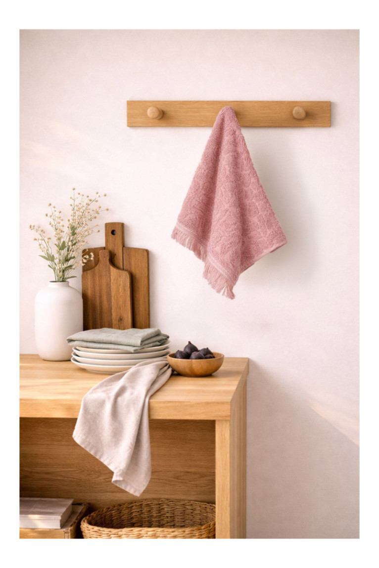 Ensemble de serviettes de toilette (6 pièces) - Rose poudré