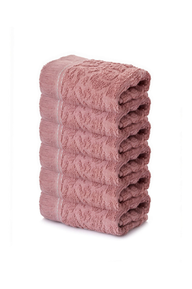 Ensemble de serviettes de toilette (6 pièces) - Rose poudré