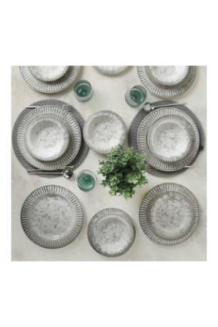 Service de table (18 pièces) - Blanc fumé