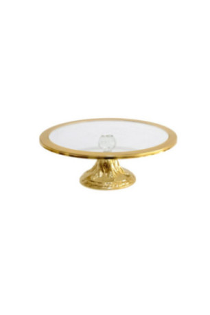 Plat de service à gâteau - Or