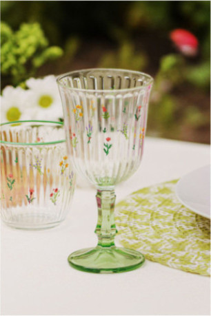 Ensemble de verres à vin (4 pièces) - Jaune Vert