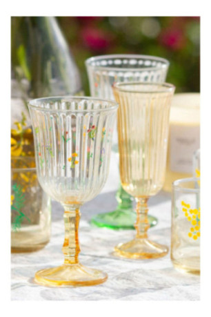 Ensemble de verres à vin (4 pièces) - Jaune Vert