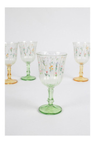 Ensemble de verres à vin (4 pièces) - Jaune Vert