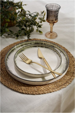 Service de table (24 pièces) - Blanc Brun