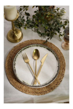 Service de table (24 pièces) - Blanc Brun