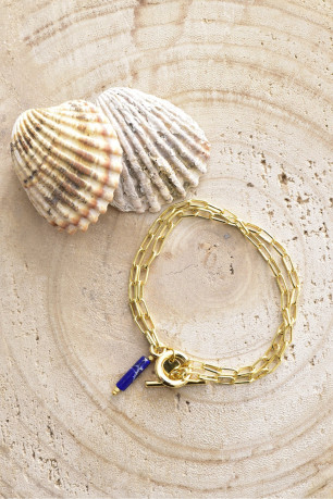 Bracelet pierre de varisicite blanche L'atelier de Gaspard