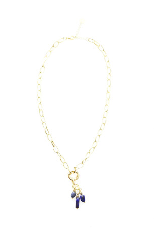 Collier plaqué or pierres naturelles L'atelier de Gaspard
