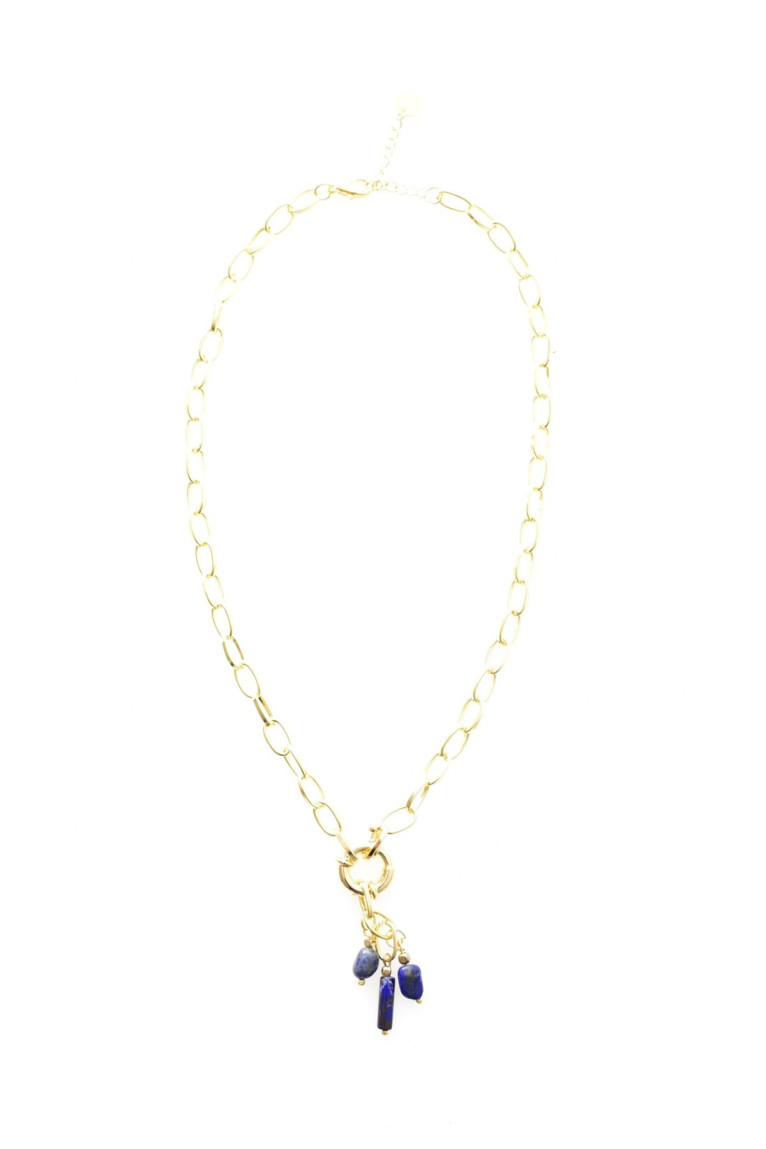 Collier plaqué or pierres naturelles L'atelier de Gaspard