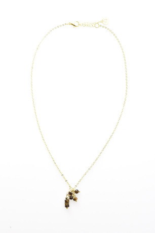 Collier plaqué or pierres naturelles L'atelier de Gaspard