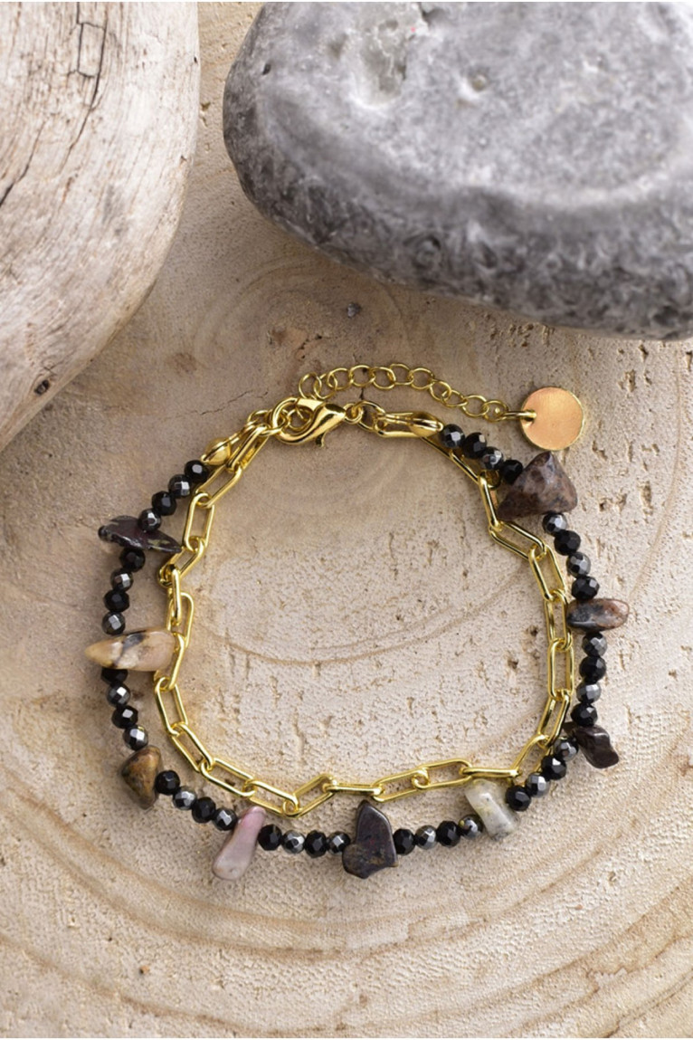 Bracelet double perles véritables L'atelier de Gaspard
