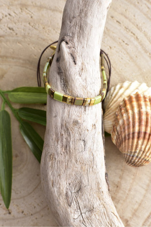 Bracelet cordon perles Miyuki L'atelier de Gaspard