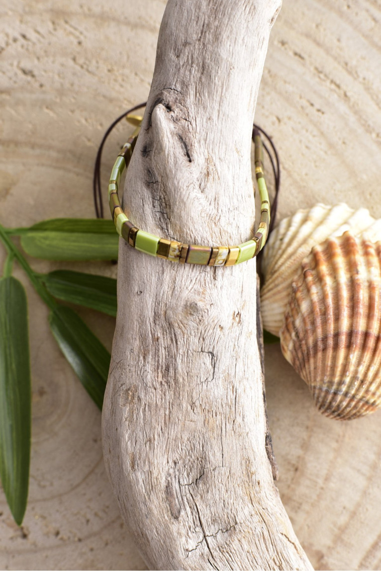 Bracelet cordon perles Miyuki L'atelier de Gaspard