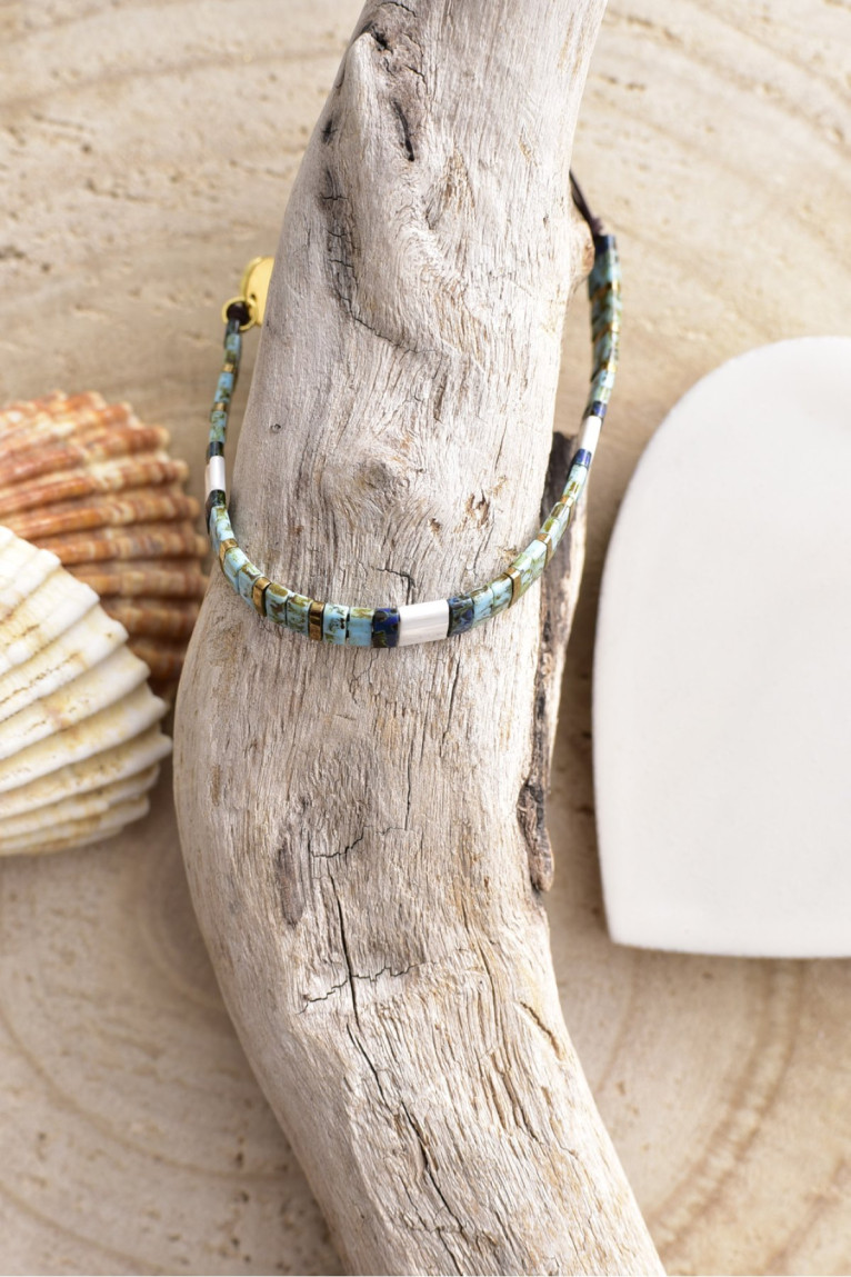 Bracelet cordon perles Miyuki L'atelier de Gaspard