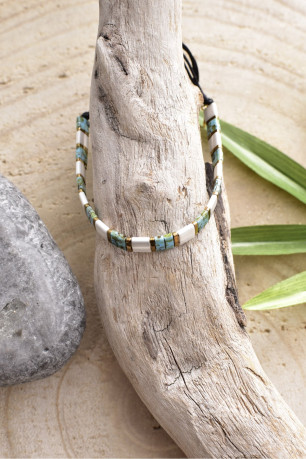 Bracelet cordon perles Miyuki L'atelier de Gaspard