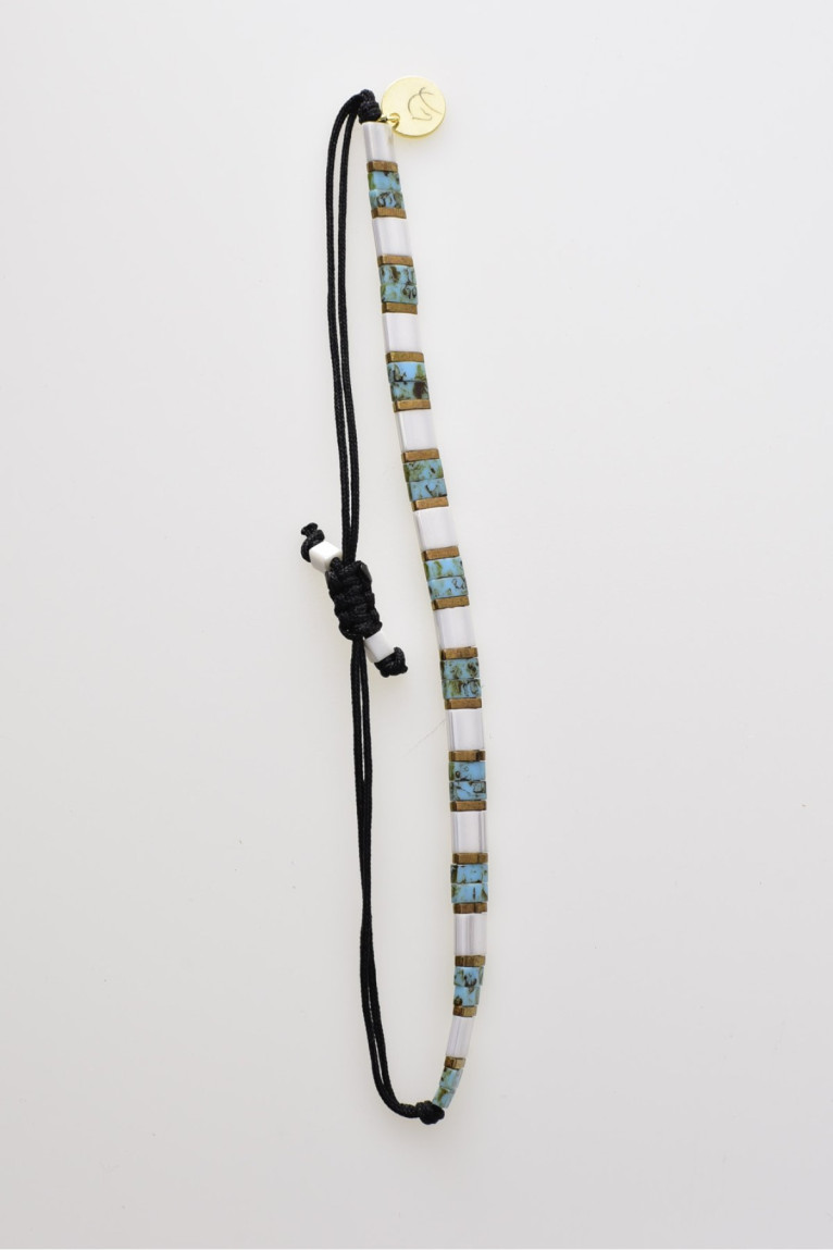Bracelet cordon perles Miyuki L'atelier de Gaspard