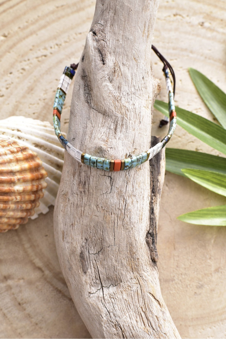 Bracelet cordon perles Miyuki L'atelier de Gaspard
