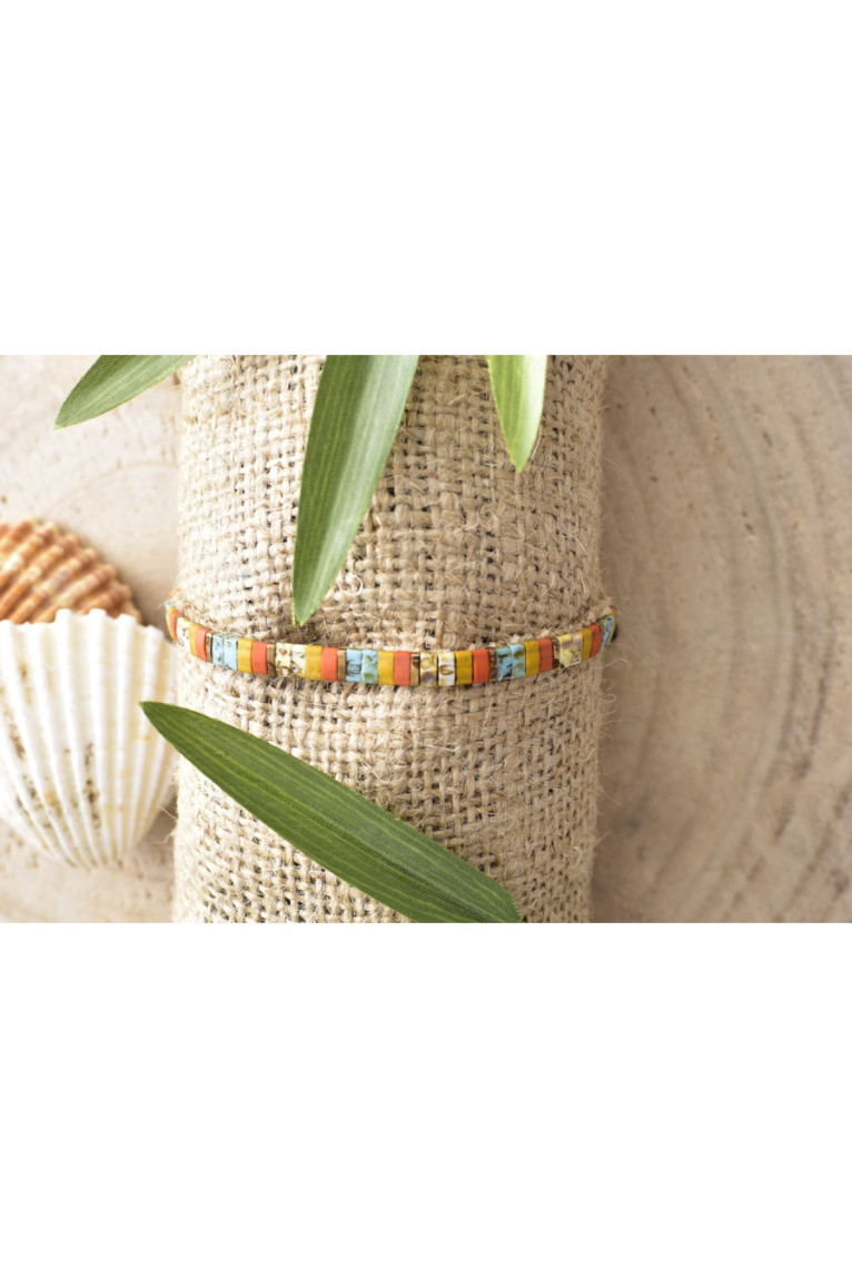 Bracelet cordon perles Miyuki L'atelier de Gaspard