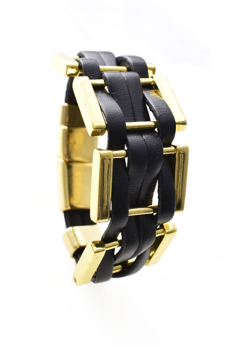 Bracelet cuir et métal L'atelier de Gaspard