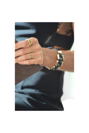 Bracelet cuir et métal L'atelier de Gaspard