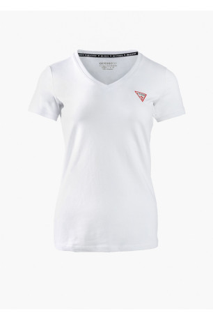 TShirt MC coton col V Guess jeans