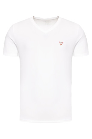 TShirt MC col V coton stretch Guess jeans