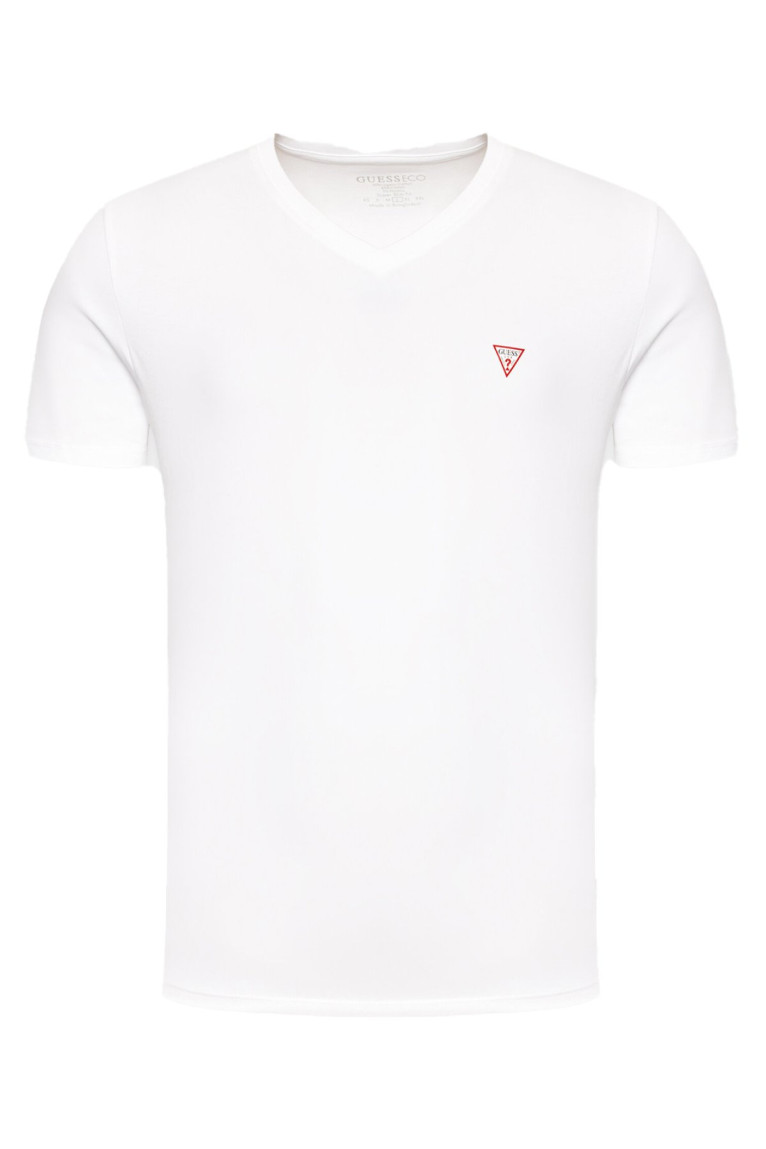 TShirt MC col V coton stretch Guess jeans