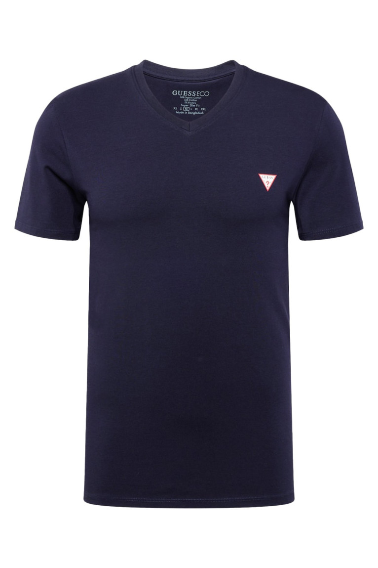 TShirt MC col V coton stretch Guess jeans