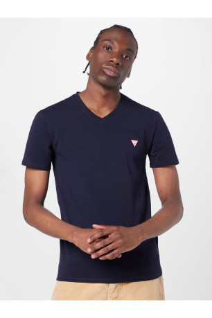 TShirt MC col V coton stretch Guess jeans