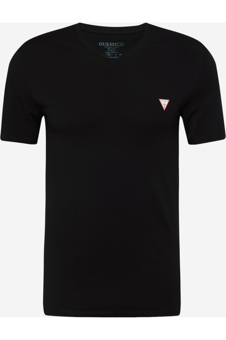TShirt MC col V coton stretch Guess jeans