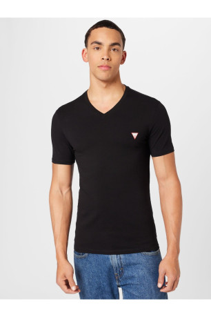TShirt MC col V coton stretch Guess jeans