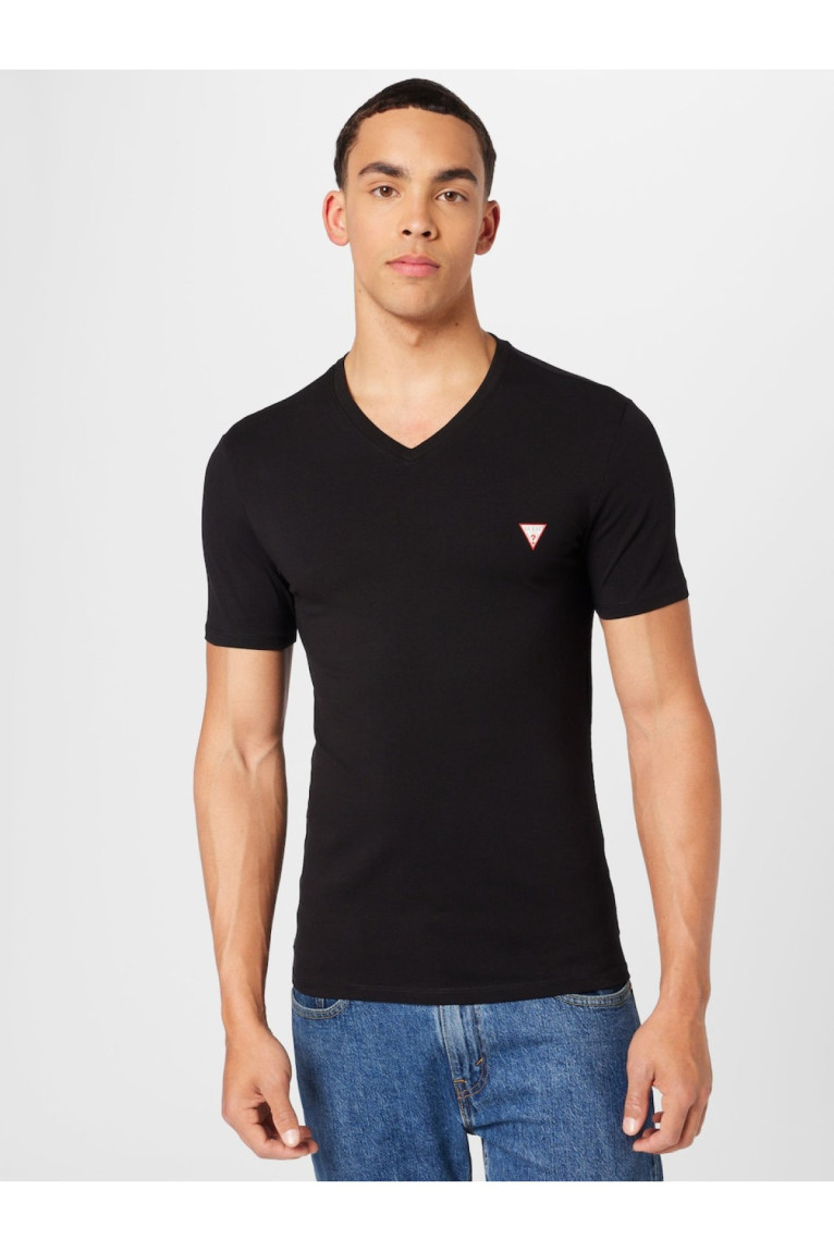 TShirt MC col V coton stretch Guess jeans