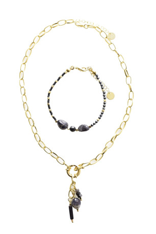 Coffret collier et bracelet pierres naturelles L'atelier de Gaspard